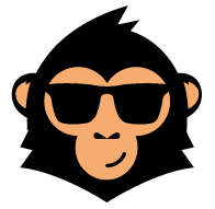 Der HR monkeys Kopf. Die Sonnenbrille leuchtet immer wieder auf