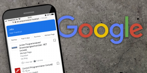 Smartphone mit der Jobbox von Google
